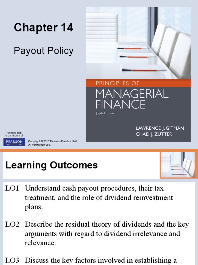 Chapter 14 - Dividend Policy | PDF | Share Repurchase | Dividend