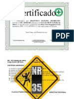 Certificado NR-35