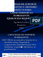 Capacidad de Soporte Subrasante Y Criterio Aashto 93 para Caracterizar La Subrasante Ejercicios Resueltos