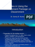 Guides in Using The Measurement Package On Discernment