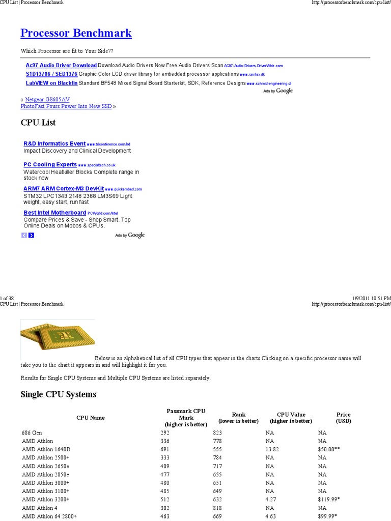 Cpu List Processor Benchmark Advanced Micro Devices Multi Core Processor