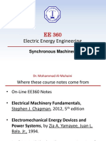 EE360 - Synchronous Machines