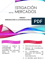 Contenido - Unidad I. Introducción A La Investigación de Mercados