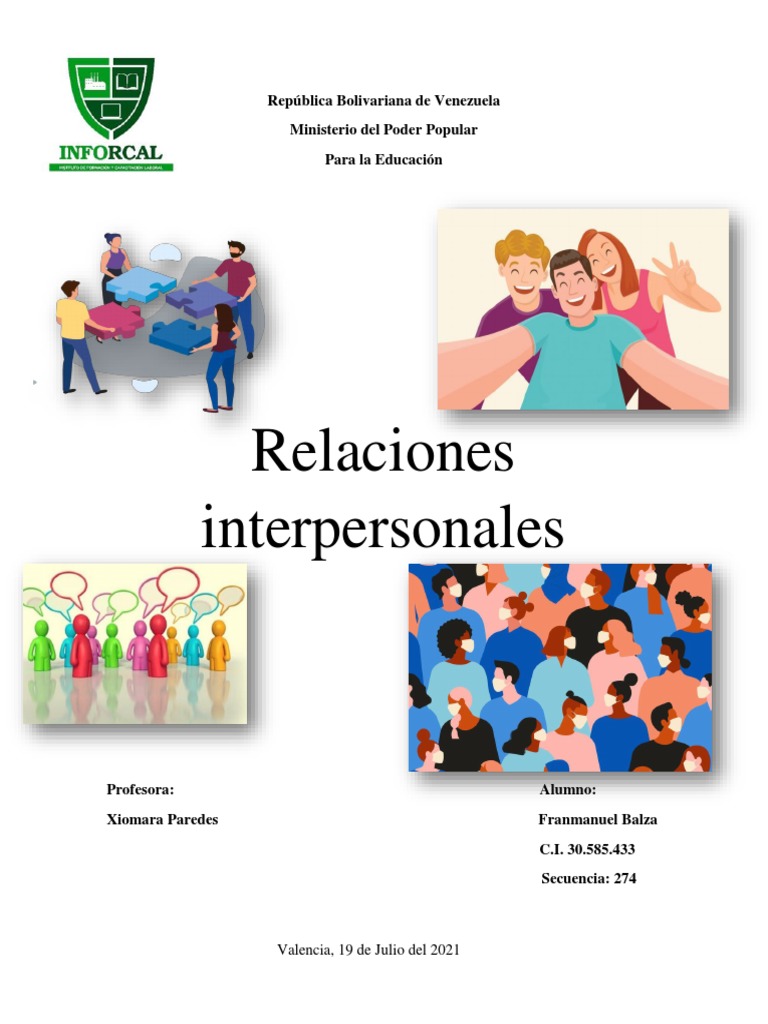 Características y Tipos de Relaciones Interpersonales | PDF ...