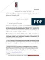 Las Necesidades Públicas Tras La Contratación Administrativa. Una Confrontación Con El Sistema de Contratación Privada