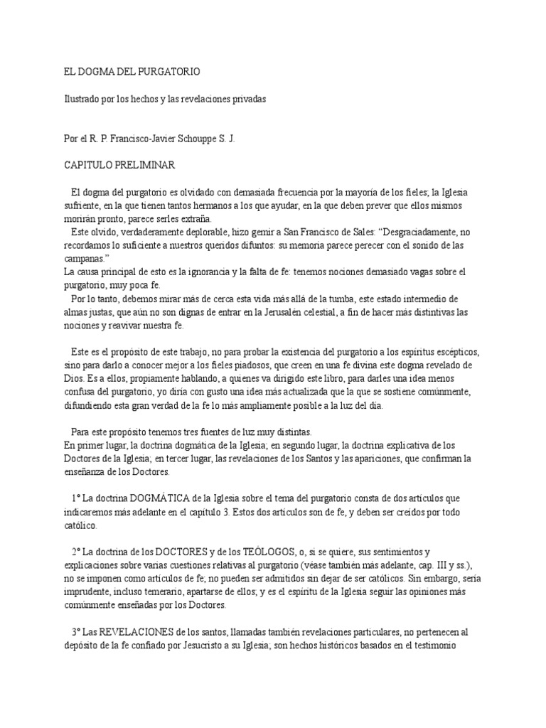 El Dogma del Purgatorio Explicado | PDF | Purgatorio | Infierno