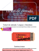 Ticket de Entrada, Lengua y Literatura.