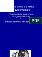 Análisis de textos argumentativos y dialógicos