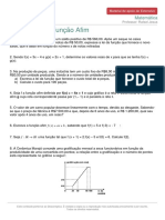 Funções Afins - Exercícios Resolvidos