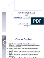 Fundamentals OF OF Financial Management: Lecturer: Tien C. Nguyen, MBA Spring 2011