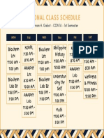 personal class schedule