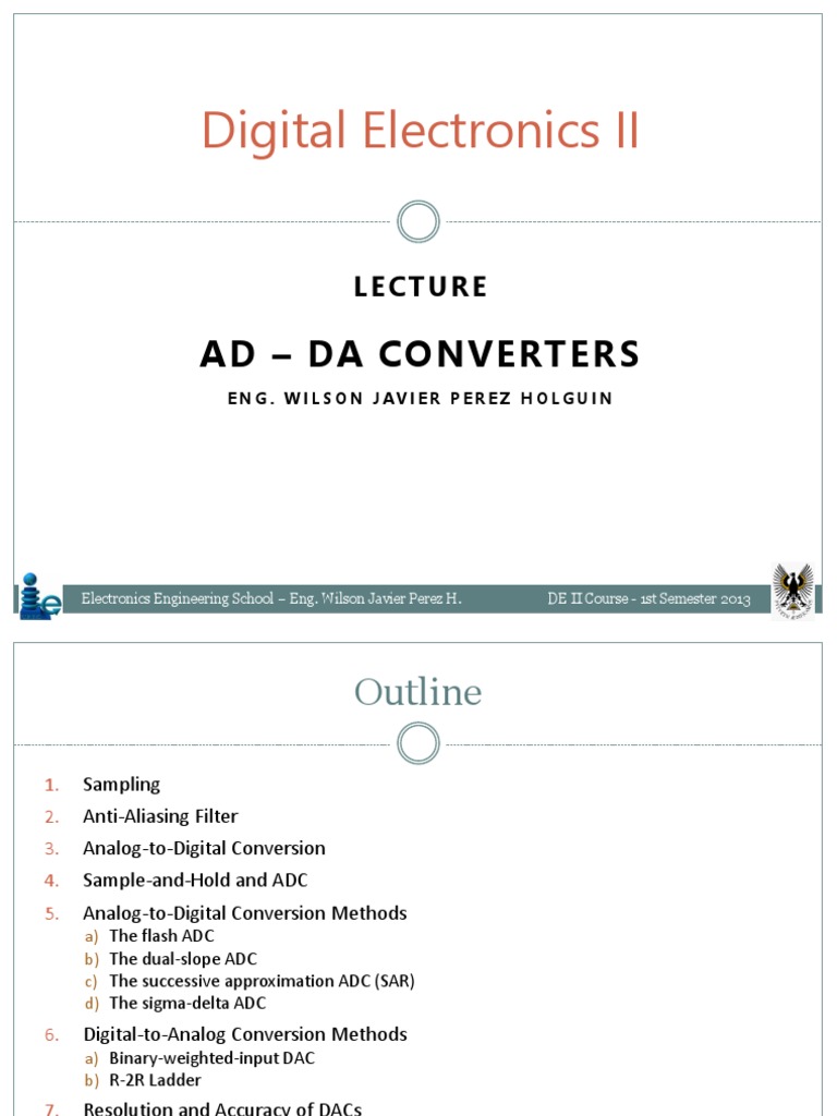 AD-DA Converter Overview | PDF | Analog To Digital Converter | Sampling ...