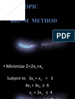 Topic Big-M Method