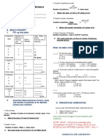 3 Summative Test in Science: A. Mole Concept I-Fill - Up The Table