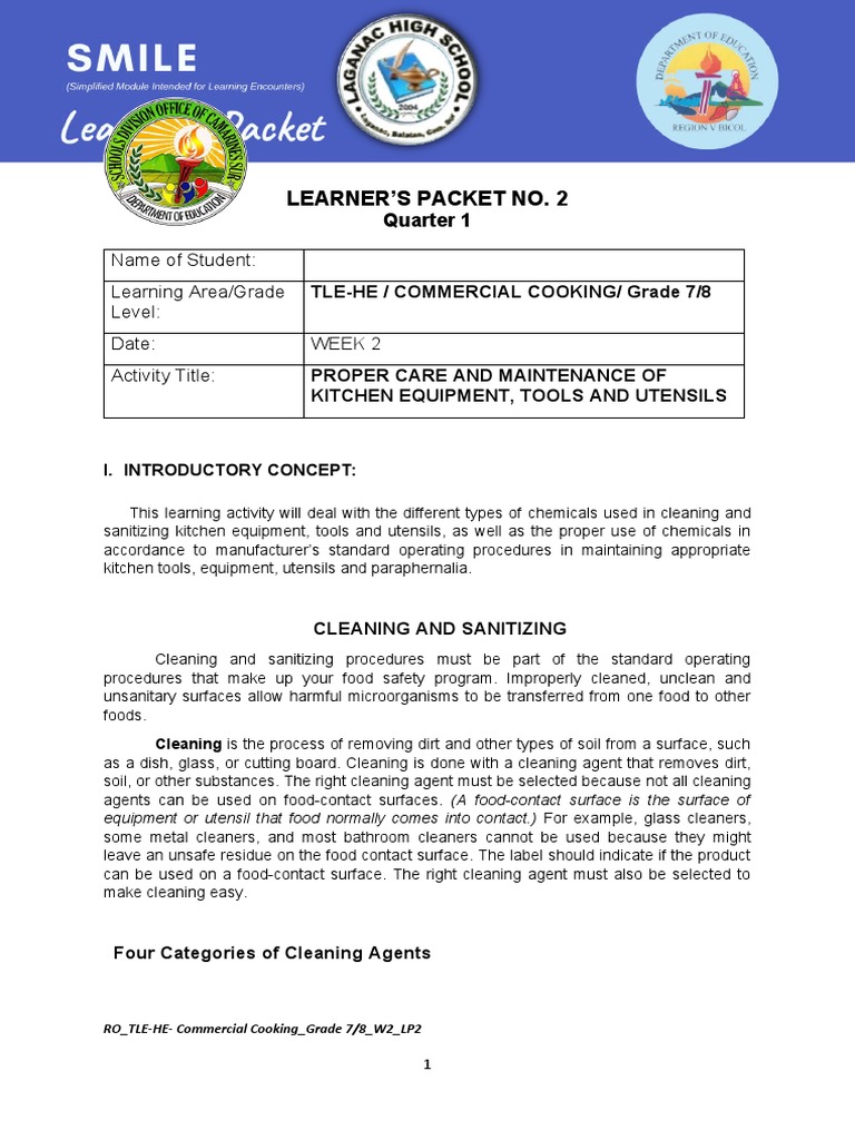 Learner'S Packet No. 2: Name of Student: Learning Area/Grade Level ...