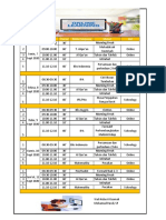 No Hari Waktu Durasi Mata Pelajaran Materi Ket