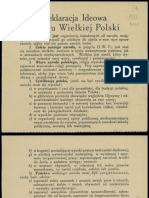 Obóz Wielkiej Polski - (1933) Deklaracja ideowa O.W.P