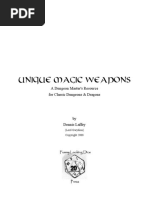 D&D - Unique Magic Weapons