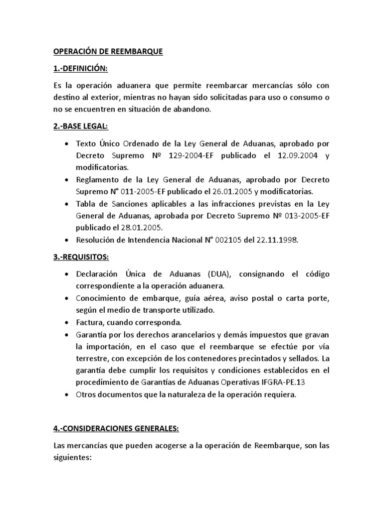 Guía de Reembarque Aduanero | PDF | aduana | Justicia