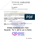 Circular Entrega de Boletines I Periodo 2021