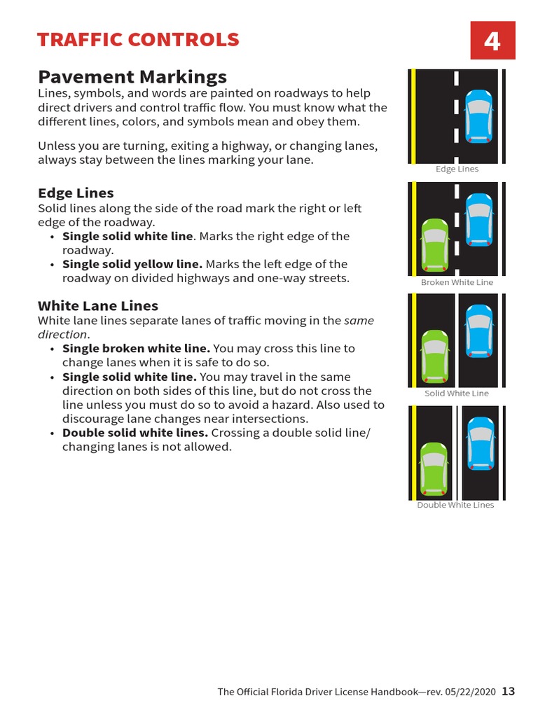 Single Broken White Lines