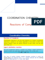 Coordination Chemistry Reactions of Complexes