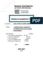 PRODUCTO ACADEMICO Nª03 FORMULACION, ANALISIS E INTERPRETACION DE ESTADOS FINANCIEROS