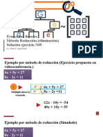 Ecuaciones Lineales Metodo Reduccion-Solucion Ejercicio #5