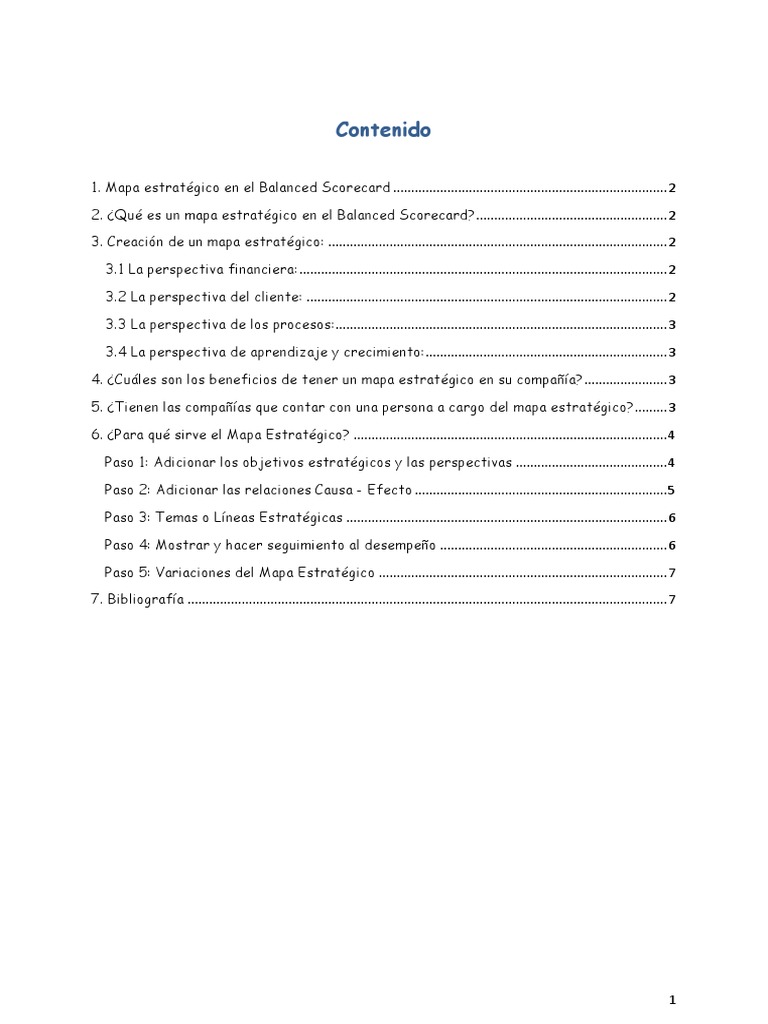 Mapa Estratégico en Balanced Scorecard | PDF | Economias | Cognición