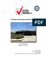 Joe Bellar Real Estate Inspection, LLC: 3516 E 14th Street Lubbock, TX 79403