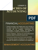 Lesson 2 - Branches of Accounting
