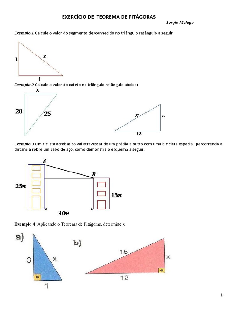 Trilha Do Teorema de Pitagoras, PDF, Triângulo