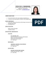 Criza Fae R. Cubangbang: Career Objectives