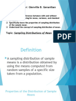 Sampling Distribution Means