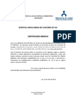 Certificado Medico Esguince