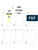 Jadwal Pelajaran Kelas 4 SDN Jatiarjo II