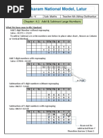 Sant Tukaram National Model, Latur: Chapter-4.1 Add & Subtract Large Numbers