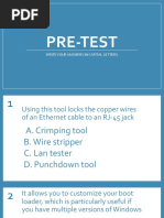 Pre-Test: Write Your Answers in Capital Letters