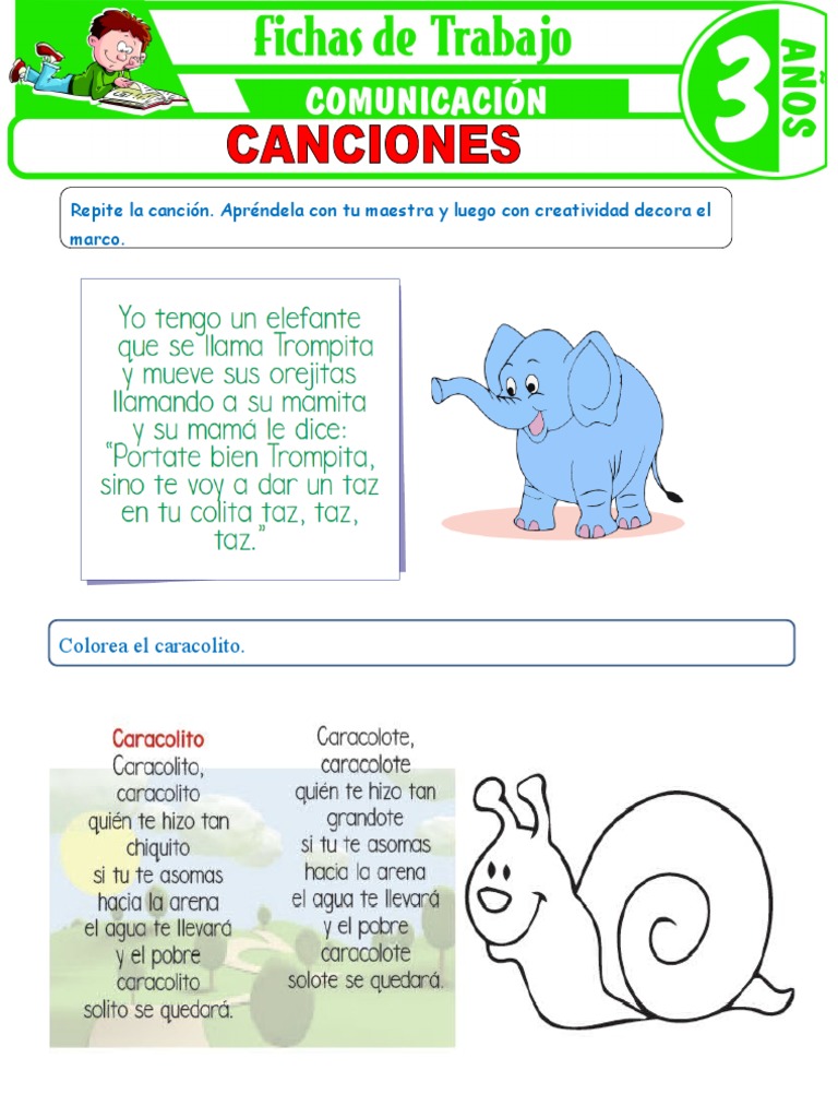 Canciones para Ninos de 3 Anos | PDF