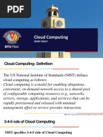 Cloud Computing: BITS Pilani