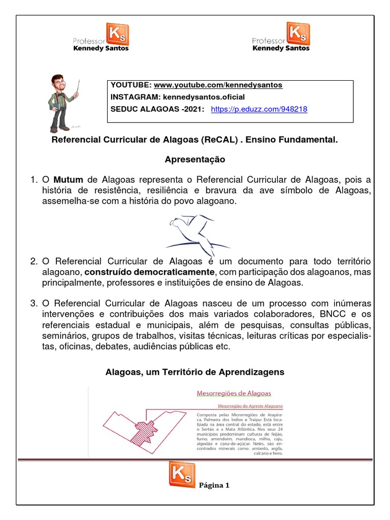 Referencial Curricular de Alagoas: Ensino Fundamental | PDF ...