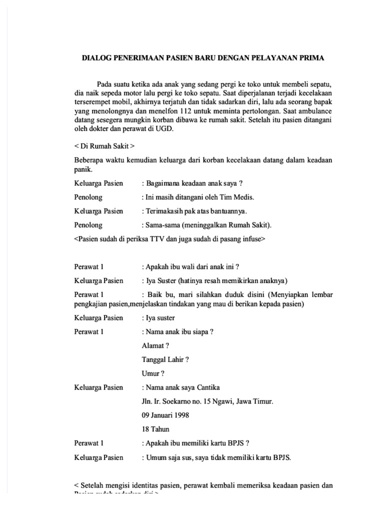 PDF Dialog Penerimaan Pasien Baru Dengan Pelayanan Prima PDF