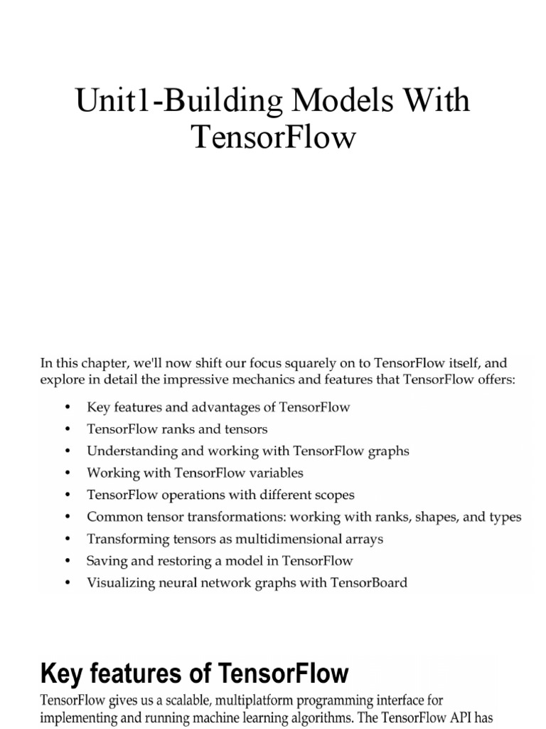 Unit1-Building Models With Tensorflow | PDF | Graphics Processing Unit ...