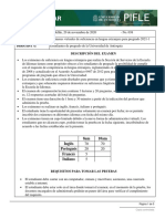 Fecha: Tema: Dirigida A: Descripción Del Examen: 8am 10am Inglés Portugués Francés Italiano