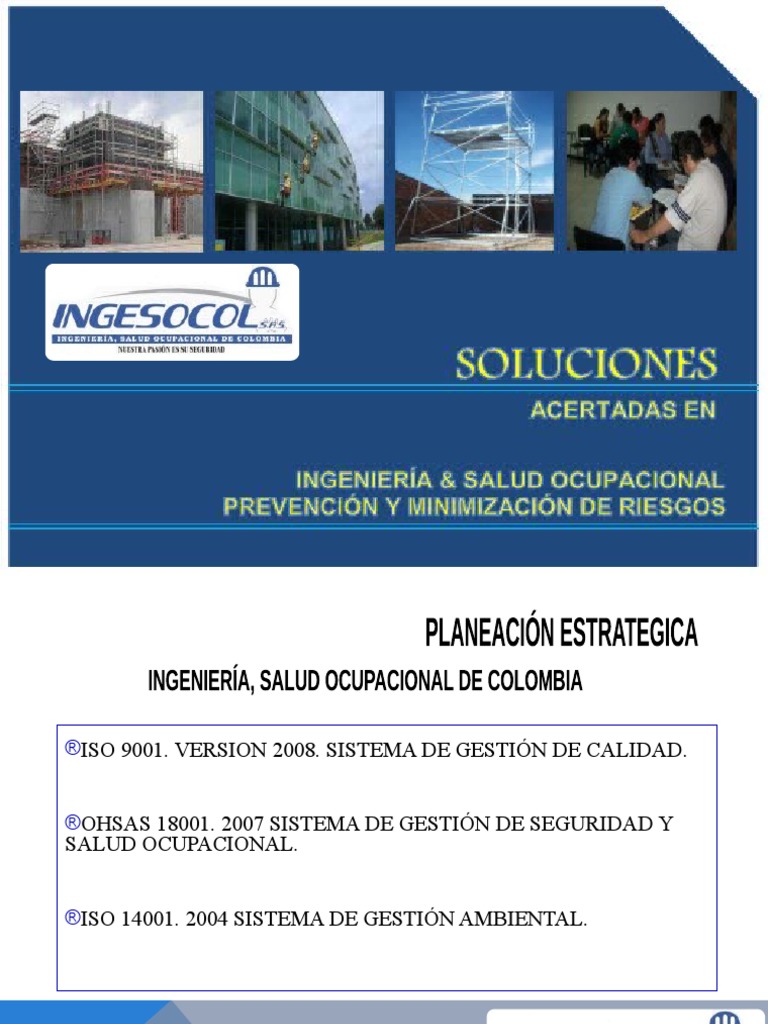Inducción Sgi Operativo Pdf Seguridad Y Salud Ocupacional
