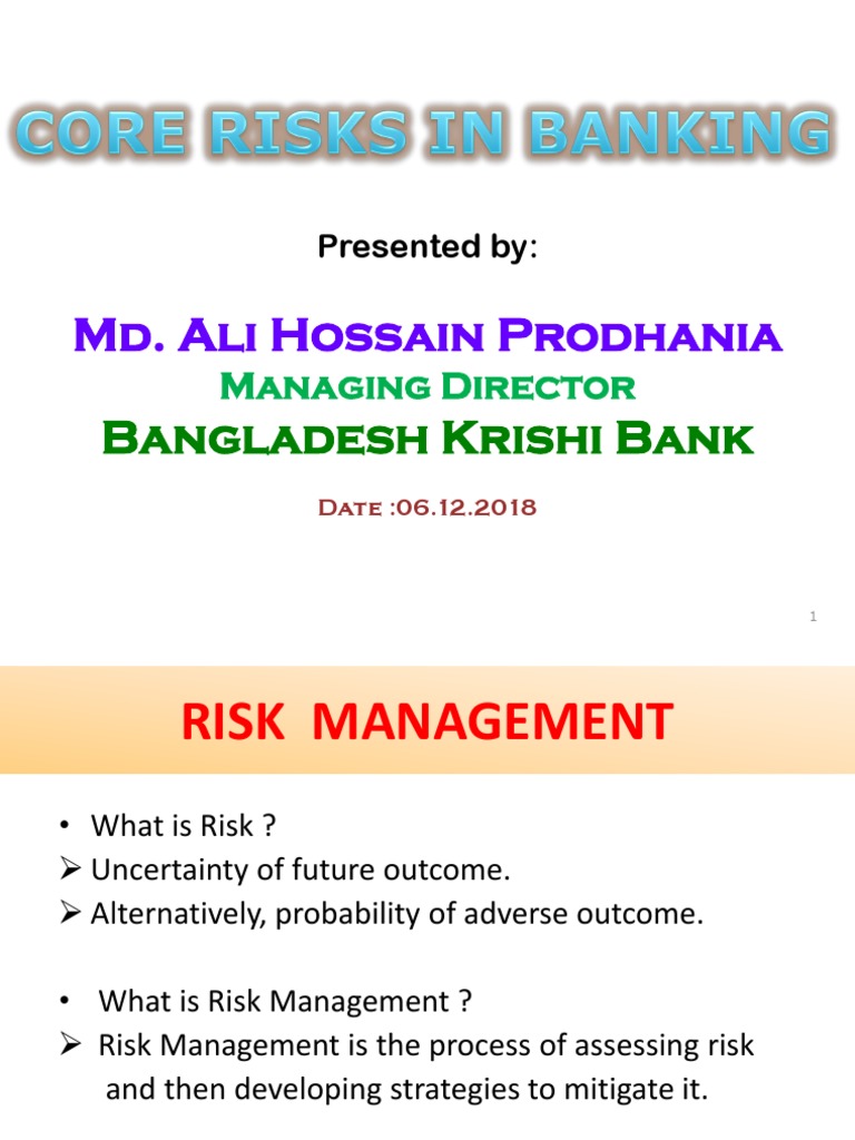 Core Risks in Banking Management | PDF | Risk | Market Liquidity