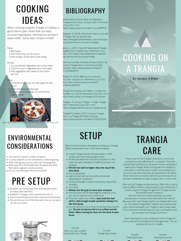 Trangia Cooking Guide and Recipes | PDF | Cookware And Bakeware | Cooking