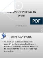 Purpose of Pricing An Event