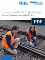 Railway Systems Engineering: Transport Engineering and Mobility, M. SC