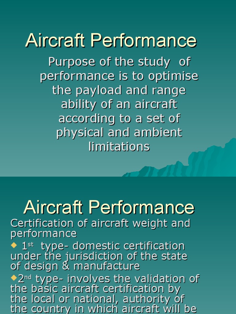 Chapter 6 A Aircraft Performance PDF Payload Aviation